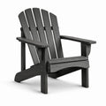 Poltrona Adirondack in legno massello grigio scuro