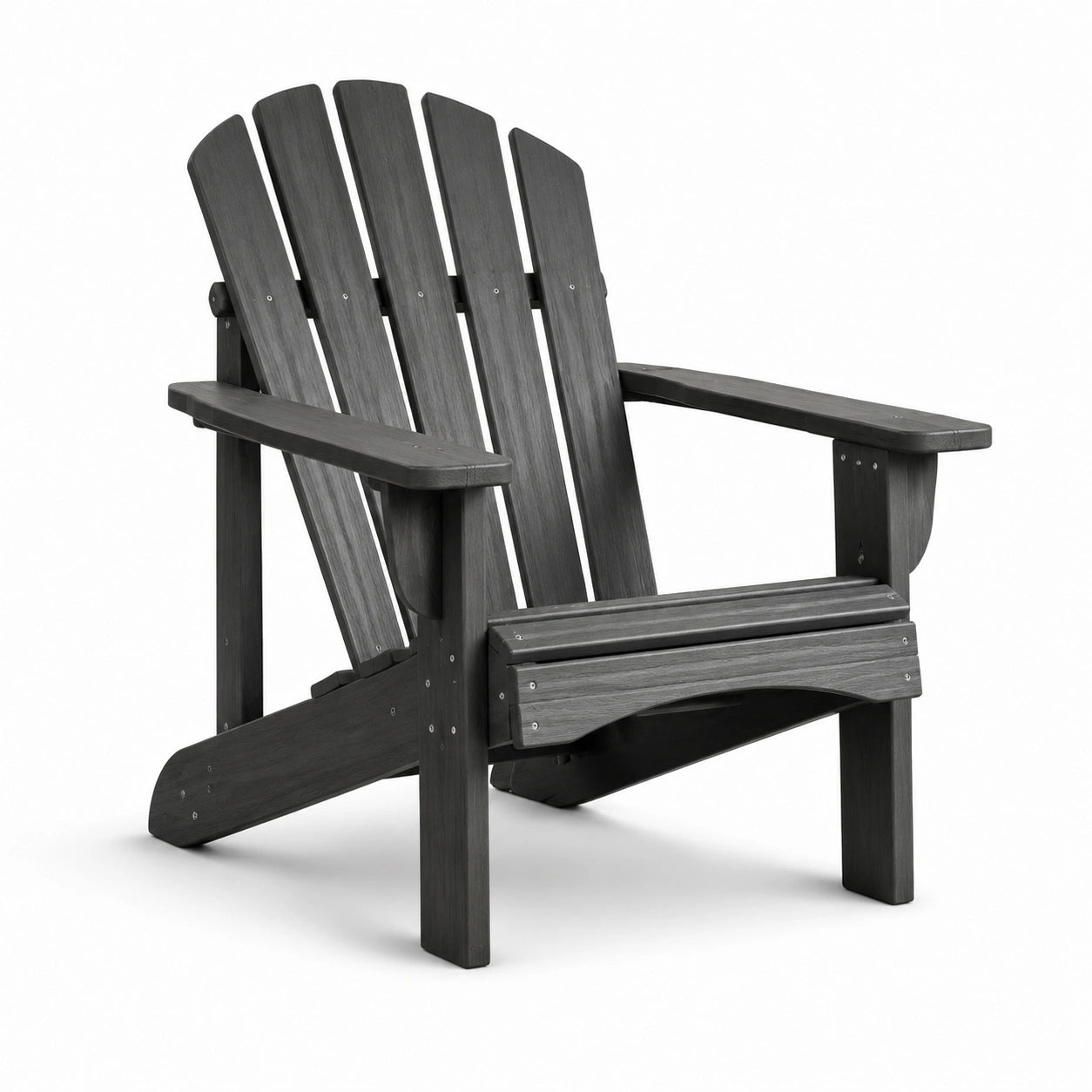 Poltrona Adirondack in legno massello grigio scuro