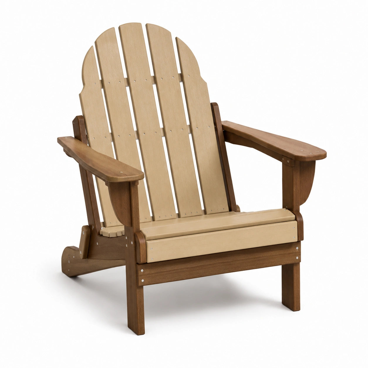 Sedia Adirondack in legno e poliestere beige