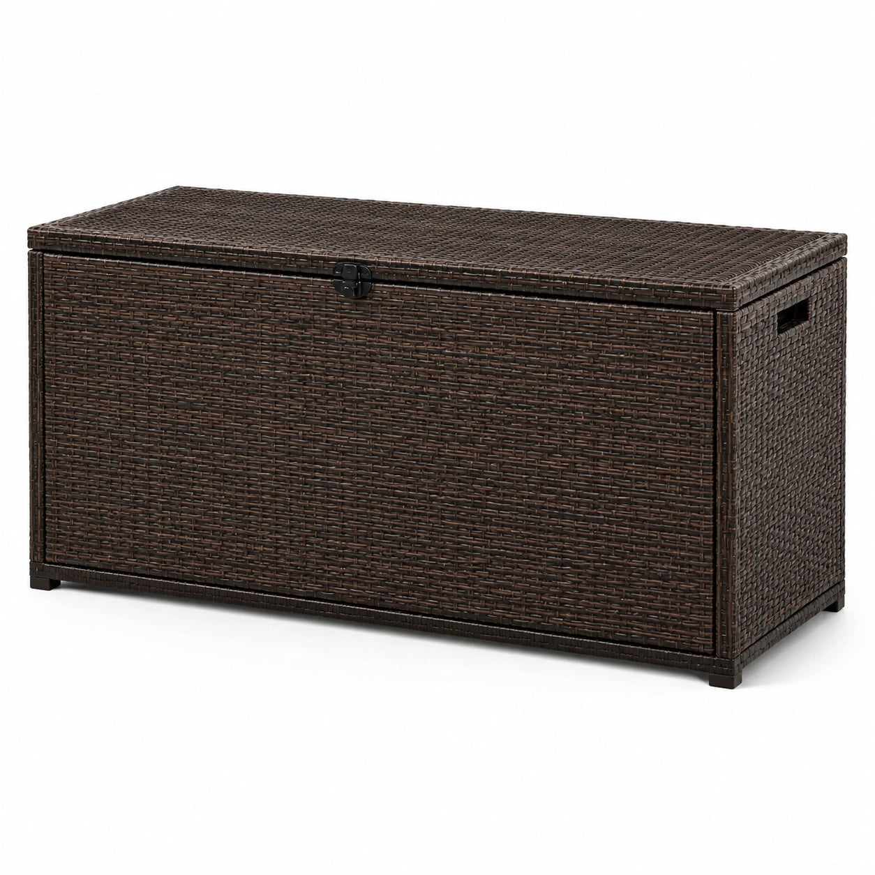 Cassapanca da Giardino in Rattan Sintetico Marrone