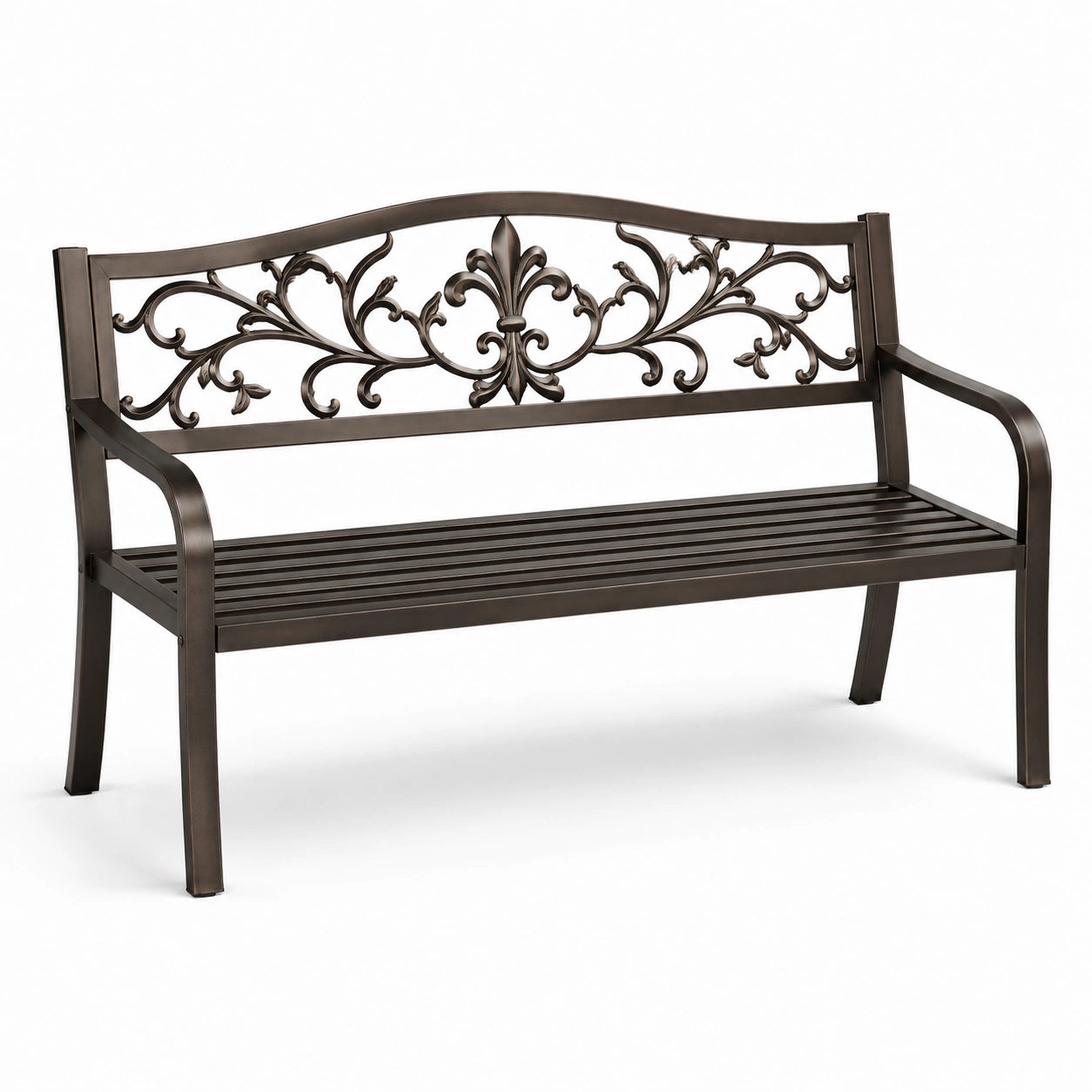 Panchina in metallo decorativa bronzo 127 cm